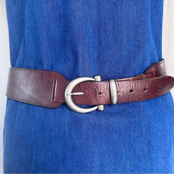 Sandwich Accessories - Sandwich Wide Leather Belt Brown Waist Belt European Made Adjustable M L